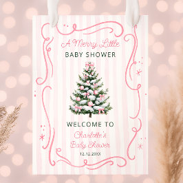En glad liten baby shower flicka välkommen poster