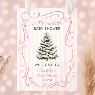 En glad liten baby shower flicka välkommen poster