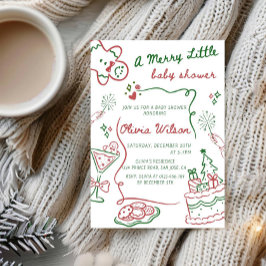 En Glad Liten Babyfest - Julbabyfest Inbjudningar