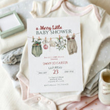 En glad liten flicka baby shower julkläder