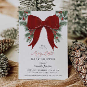 En Glad Liten Jul Bebis Shower Inbjudan