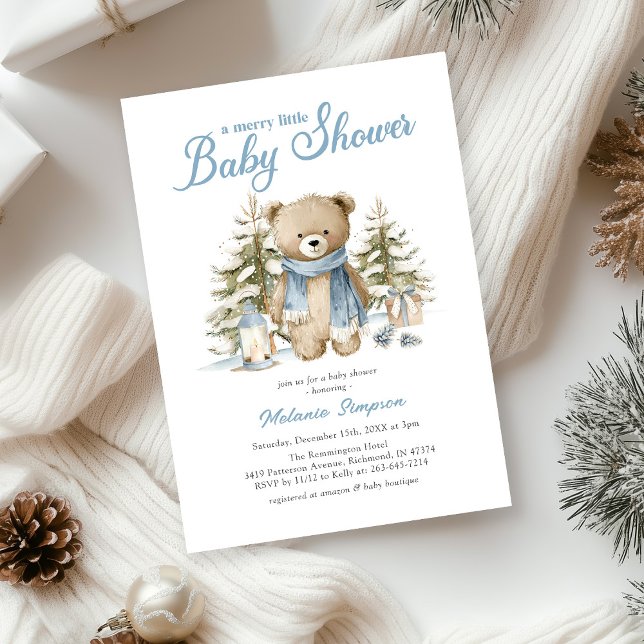 En Glad Liten Jul Bebis Shower Inbjudningar (Skapare uppladdad)