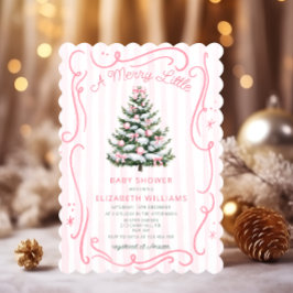 En Glad Liten Jul Bebis Shower Inbjudningar