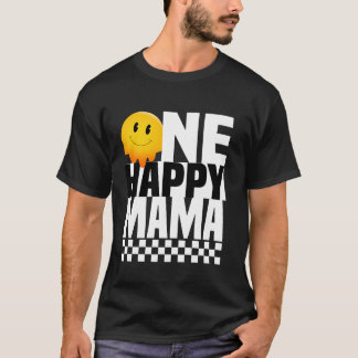 En Glad Mamma Första Födelsedagsfirande Familj Mat T Shirt