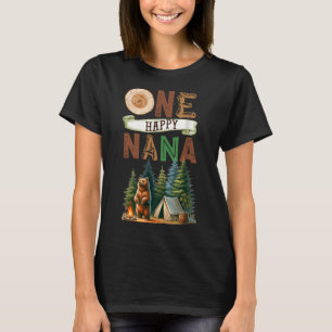 En glad Nana-campare Första födelsedagen Campingbj T Shirt