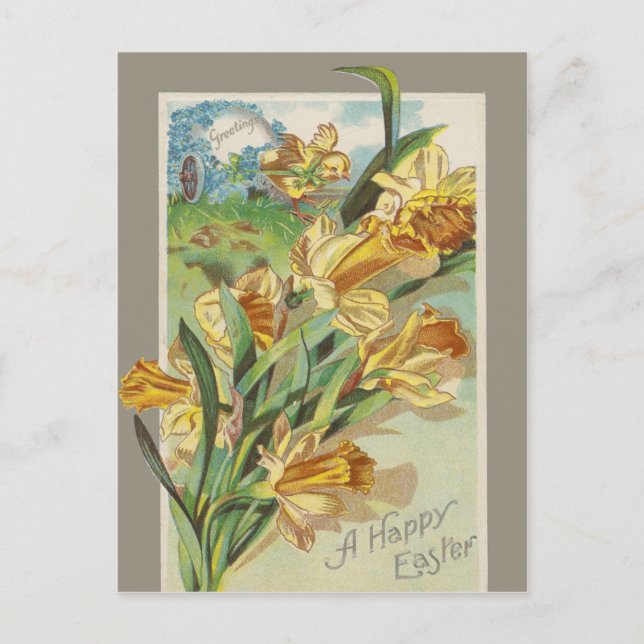 En glad påsk helg vykort (Framsida)