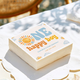 En glad pojke Solsken 1-årsdag Pappersservett