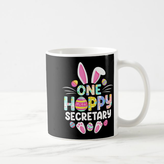 En glad sekreterare rolig påskdag  kaffemugg (Höger)