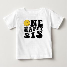 En Glad Syskon Smiley Pojke 1-års Födelsedag Match T Shirt