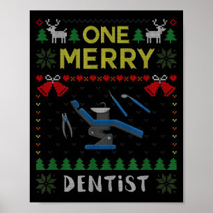 En glad tandläkare Tandläkare ful jul Swe Poster