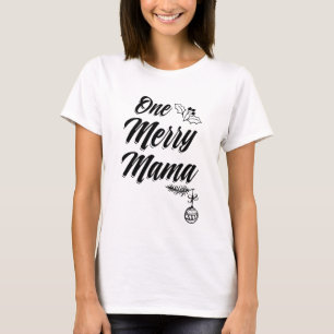 En glad tshirt för julafton för mamma för t shirt