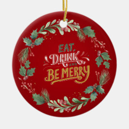 "En glädjens natt: korporerat jultomte" Julgransprydnad Keramik