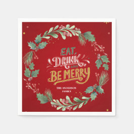 "En glädjens natt: korporerat jultomte" Pappersservett