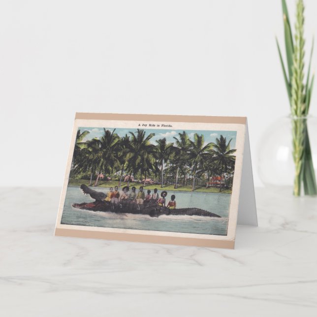 "En glädjeritt i Florida" svart Americana Kort (Framsida)
