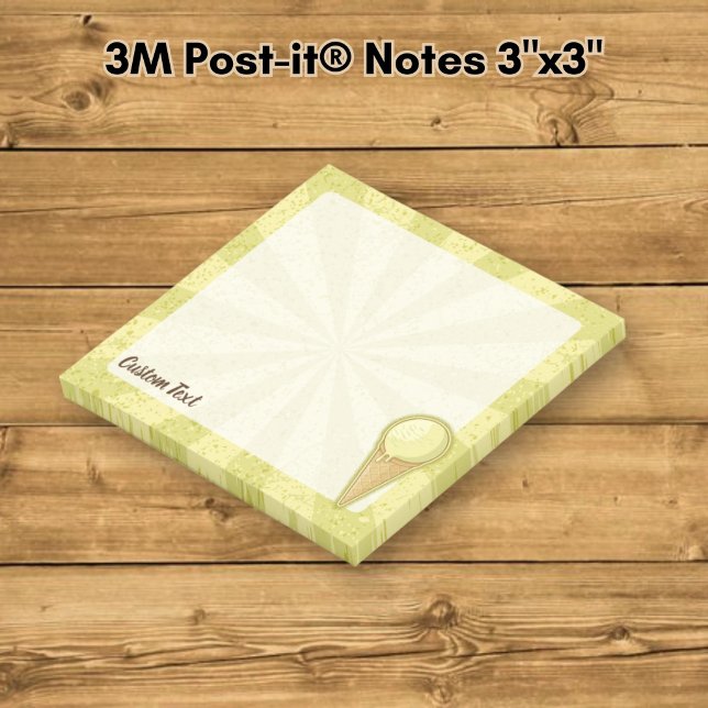 En glasskon med en kula post-it block (Skapare uppladdad)