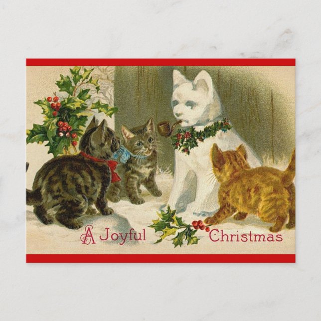 En Glatt jul och ett Lycklig, friskt nytt år! Helg Vykort (Framsida)