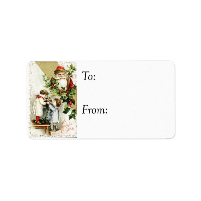 En Glatt julklapp Märkre Adressetikett (Framsidan)