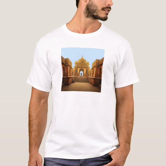En glimt in i Indiens futuristiska metropolis T Shirt (Framsida)