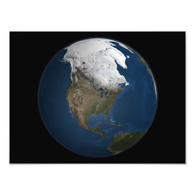 En global syn på Nordamerika Fototryck (Framsidan)