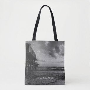 En Glorious Beach Morgon Grayscale Tote Bag Tygkasse