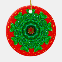 En gnistrande julfraktal julgransprydnad keramik