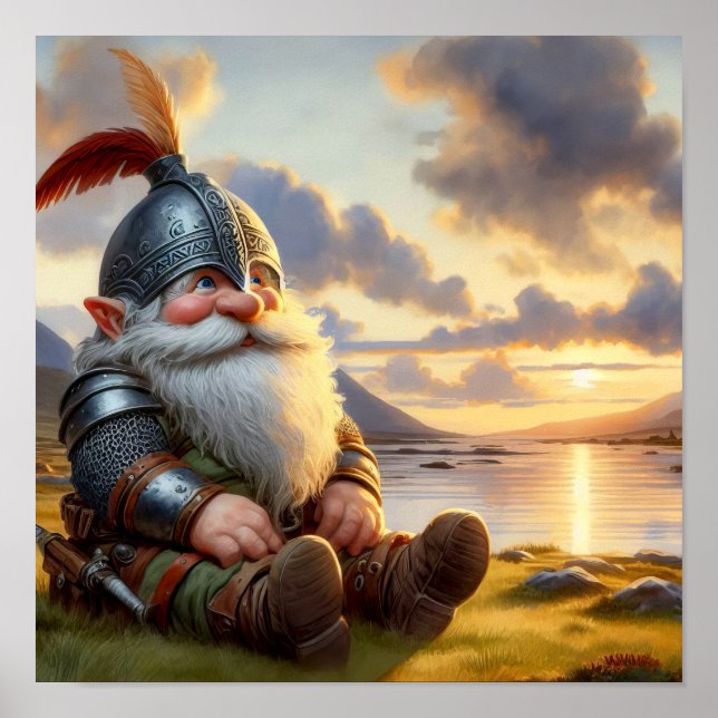 En Gnome Warrior tar en vilopest Poster (Framsidan)