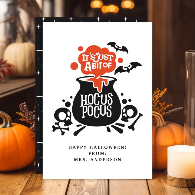 En Gnutta Hokus Pokus Söt Halloween Klassrums Kort (Skapare uppladdad)
