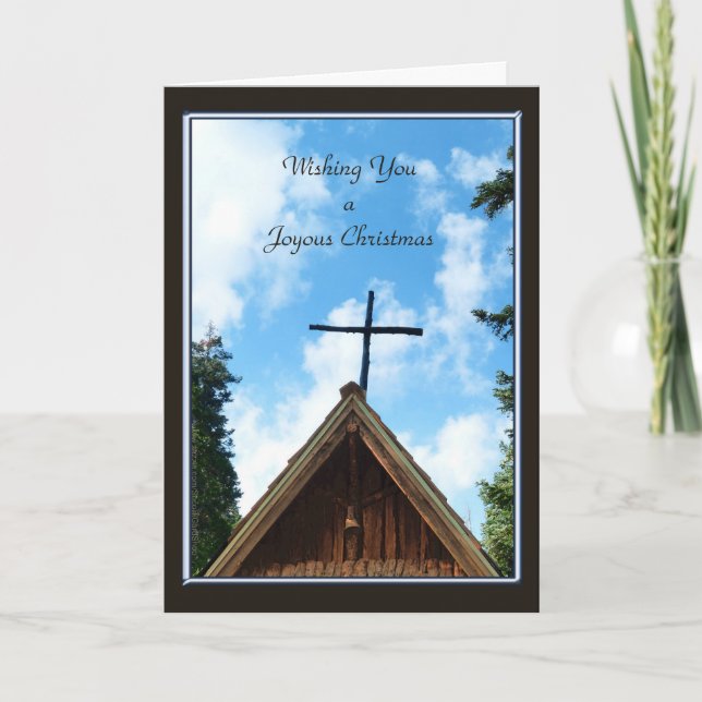 En god jul, den gamla Land-kyrkan Helgkort (Framsida)