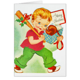 En God jul Little Boy Jultomten jul OBS Kort