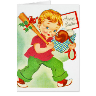 En God jul Little Boy Jultomten jul OBS Kort