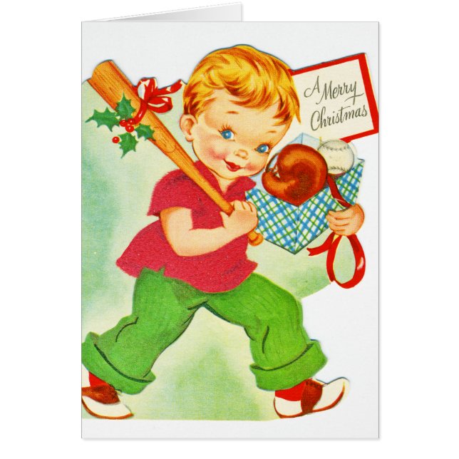 En God jul Little Boy Jultomten jul OBS Kort (Framsidan)