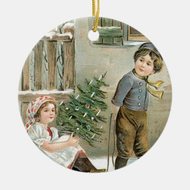 En God jul till dig! Julgransprydnad Keramik (Framsidan)