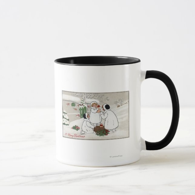 En god julPersoner som håller grisar Mugg (Höger)