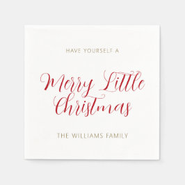 En god liten jul Namn Red Guld White Pappersservett