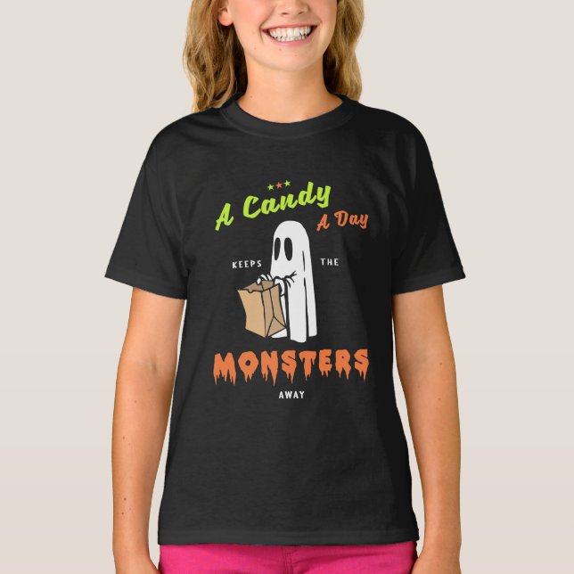 En godis om dagen Behållor på måndagen T Shirt (Framsida)