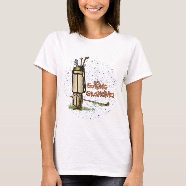 En golfande mormor t-shirt (Framsida)