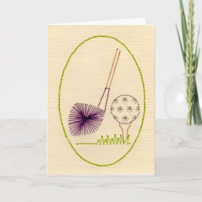 En golfare födelsedag kort (Framsida)