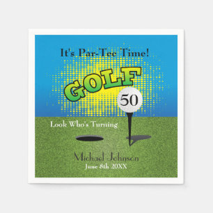 En golfarefödelsedagsfest pappersservett