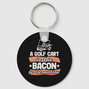 En golfkonst är en slussande bacon. nyckelring
