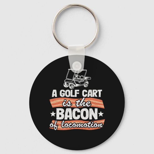 En golfkonst är en slussande bacon. nyckelring (Framsida)