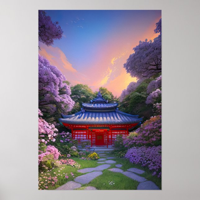 En Gömt Gem i Serene Garden Poster (Framsidan)