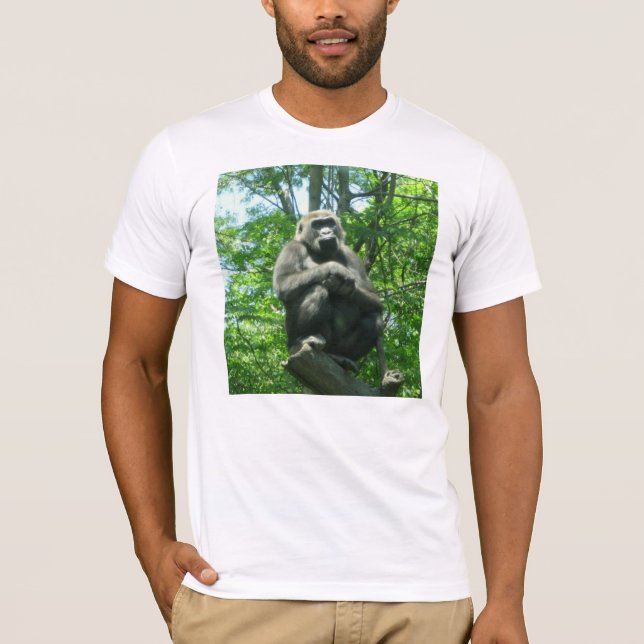 En gorilla i djup tanke t shirt (Framsida)