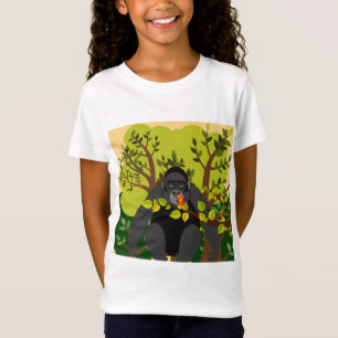 En gorilla som merifieras av en fjäril t shirt