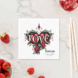 En gotisk romantik. En ornat, gothisk-stil Pappersservett