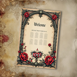 En gotisk romantik. En ornat, gothisk-stil Poster