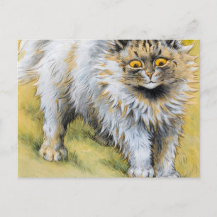 En grå perser av Louis Wain Vykort
