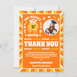 En grad av Hotter Retro Photo Studenten Tack Kort