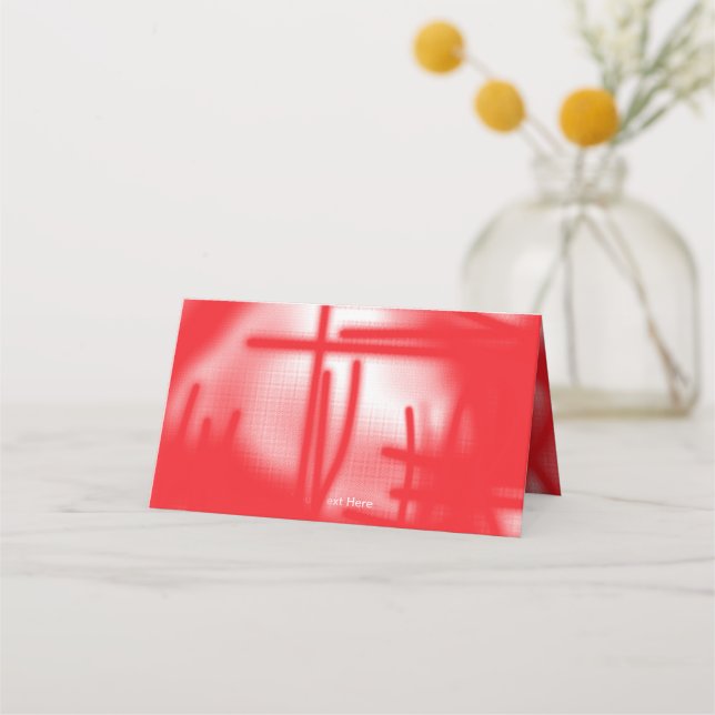 En grafisk design med fetstil och orange sha placeringskort (Framsida)