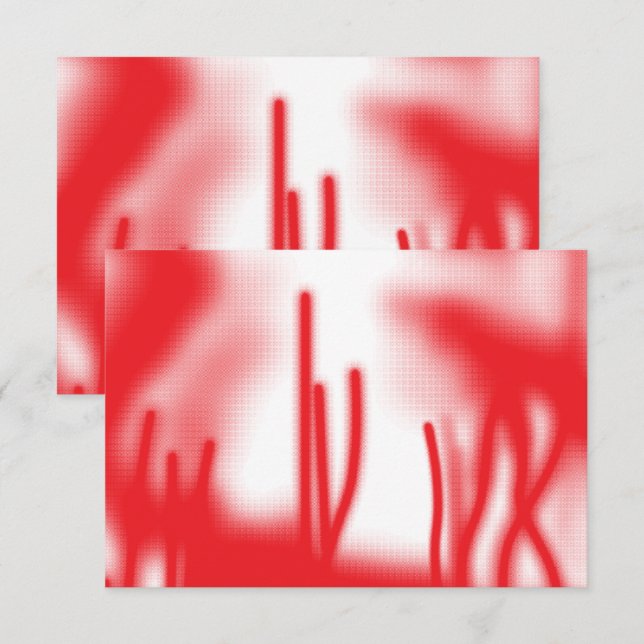 En grafisk design med fetstil och orange sha tack kort (Fram/baksida)