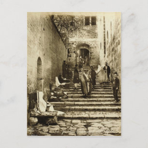 En gränd i den gamla staden Jerusalem Vykort